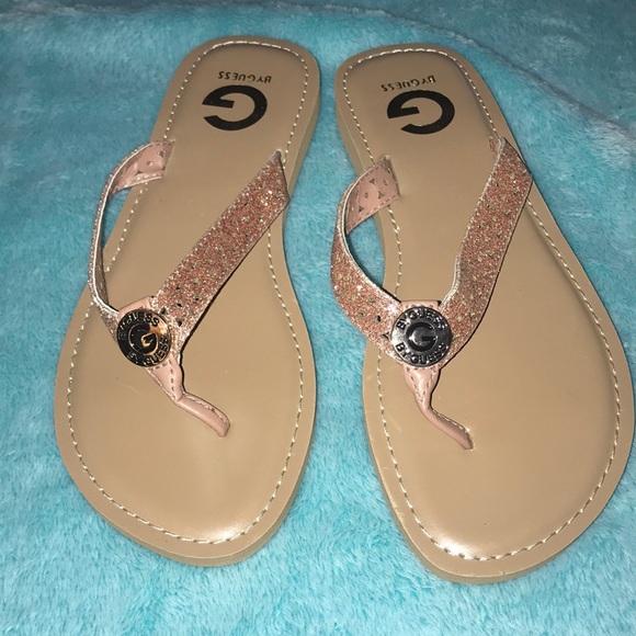 rose gold guess sandals